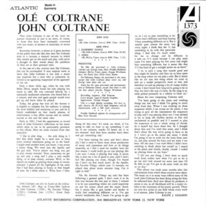 John Coltrane – Olé (Clear Vinyl)
